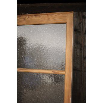 白いアンティークガラス戸　D180 