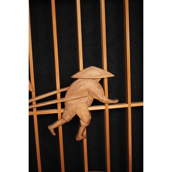 漁村図 書院 4枚1組　R2545 