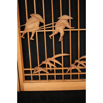 漁村図 書院 4枚1組　R2545 