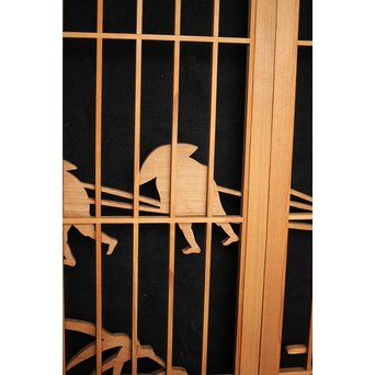 漁村図 書院 4枚1組　R2545 