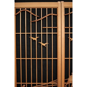 漁村図 書院 4枚1組　R2545 