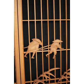 漁村図 書院 4枚1組　R2545 