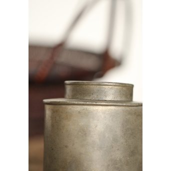 古錫 楕円茶壺　M192 