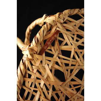 五世 早川尚古斎 班々竹氷裂編 盛物籠　U200 