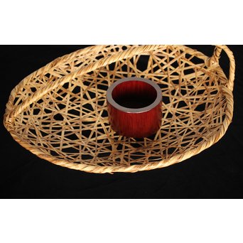 五世 早川尚古斎 班々竹氷裂編 盛物籠　U200 