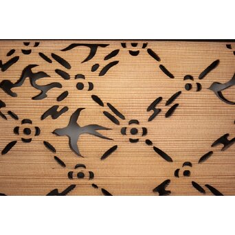 燕の七宝繋風透かし欄間　R2549 