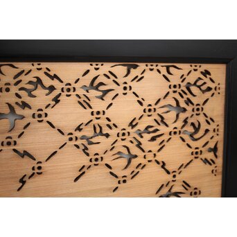 燕の七宝繋風透かし欄間　R2549 