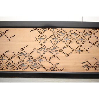 燕の七宝繋風透かし欄間　R2549 