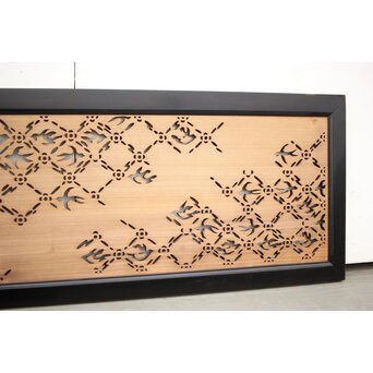 燕の七宝繋風透かし欄間　R2549 