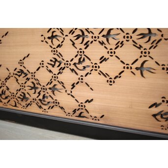 燕の七宝繋風透かし欄間　R2549 