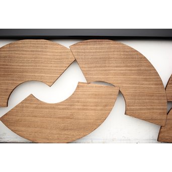 扇子の透かし欄間 2枚1組　R2550Y 