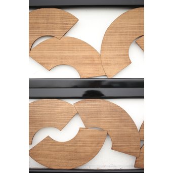 扇子の透かし欄間 2枚1組　R2550Y 