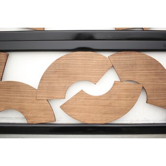 扇子の透かし欄間 2枚1組　R2550Y 