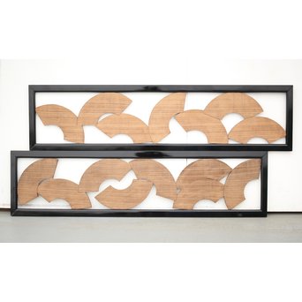 扇子の透かし欄間 2枚1組　R2550Y