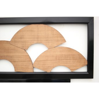 扇子の透かし欄間 2枚1組　R2550Y 