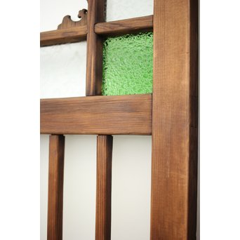 緑色ガラス玄関ガラス戸 2枚1組　GD1277Y 