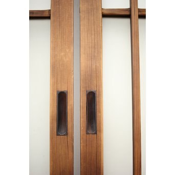 緑色ガラス玄関ガラス戸 2枚1組　GD1277Y 