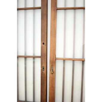 緑色ガラス玄関ガラス戸 2枚1組　GD1277Y 