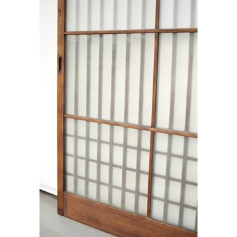 緑色ガラス玄関ガラス戸 2枚1組　GD1277Y 