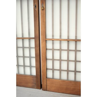 緑色ガラス玄関ガラス戸 2枚1組　GD1277Y 