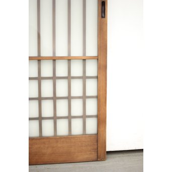 緑色ガラス玄関ガラス戸 2枚1組　GD1277Y 