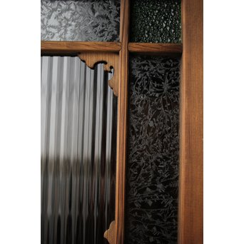 緑色ガラス玄関ガラス戸 2枚1組　GD1277Y 