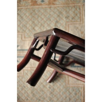 紫檀風上紅木 六角花台　X209 