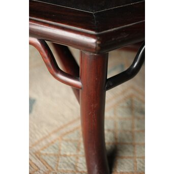 紫檀風上紅木 六角花台　X209 