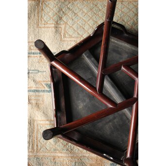 紫檀風上紅木 六角花台　X209 