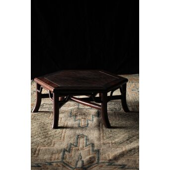 紫檀風上紅木 六角花台　X209 