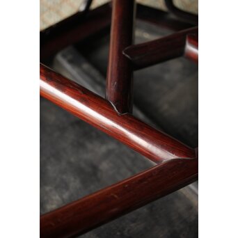 紫檀風上紅木 六角花台　X209 