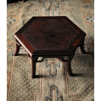 紫檀風上紅木 六角花台　X209 