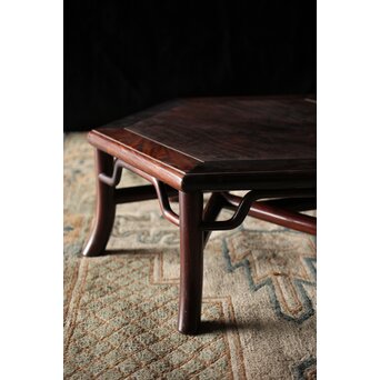 紫檀風上紅木 六角花台　X209 