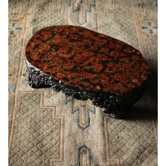 漆塊 堆漆特大床卓　Q093 