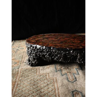 漆塊 堆漆特大床卓　Q093 