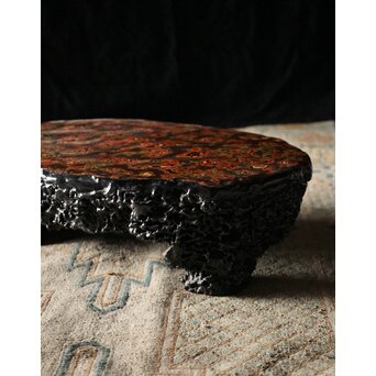 漆塊 堆漆特大床卓　Q093 