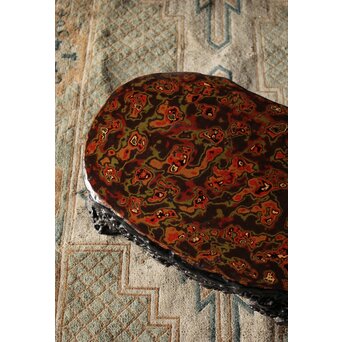 漆塊 堆漆特大床卓　Q093 