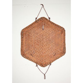 原自作 竹編色紙掛　U203