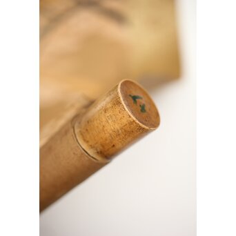 長涼作 農村図 絹本掛軸　Z207 