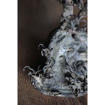 古銅 水晶台　M194 