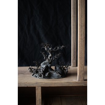 古銅 水晶台　M194 