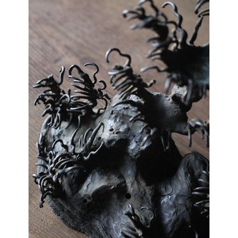 古銅 水晶台　M194 