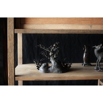 古銅 水晶台　M194