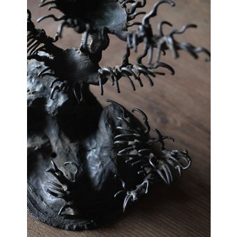 古銅 水晶台　M194 