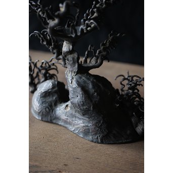 古銅 水晶台　M194 