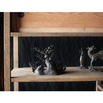 古銅 水晶台　M194 