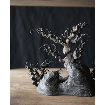 古銅 水晶台　M194 