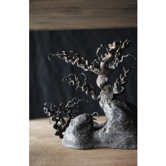 古銅 水晶台　M194 