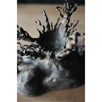 古銅 水晶台　M194 