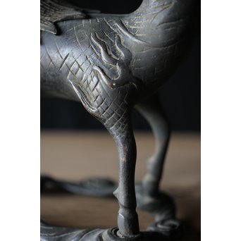 古銅 麒麟香炉　M195 